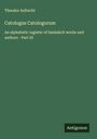 Theodor Aufrecht: Catologus Catologorum, Buch