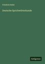 Friedrich Seiler: Deutsche Sprichwörterkunde, Buch