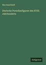 Max Sauerlandt: Deutsche Porzellanfiguren des XVIII. Jahrhunderts, Buch