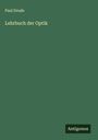 Paul Drude: Lehrbuch der Optik, Buch