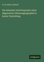 H. Zu Solms-Laubach: Die leitenden Gesichtspunkte einer allgemeinen Pflanzengeographie in kurzer Darstellung, Buch