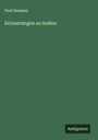 Paul Deussen: Erinnerungen an Indien, Buch