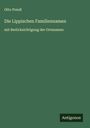 Otto Preuß: Die Lippischen Familiennamen, Buch