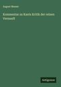 August Messer: Kommentar zu Kants Kritik der reinen Vernunft, Buch