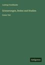 Ludwig Friedländer: Erinnerungen, Reden und Studien, Buch