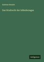 Andreas Heusler: Das Strafrecht der Isländersagas, Buch