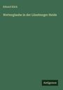 Eduard Kück: Wetterglaube in der Lüneburger Heide, Buch