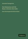 Alexander Baumgartner: Das Ramayana und die Rama-Literatur der Inder, Buch
