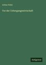 Arthur Feiler: Vor der Uebergangswirtschaft, Buch