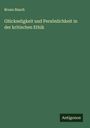 Bruno Bauch: Glückseligkeit und Persönlichkeit in der kritischen Ethik, Buch