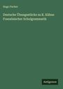 Hugo Fischer: Deutsche Übungsstücke zu K. Kühns Französischer Schulgrammatik, Buch