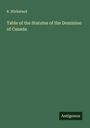 R. Wirksteed: Table of the Statutes of the Dominion of Canada, Buch