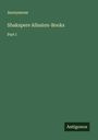Anonymous: Shakspere Allusion-Books, Buch