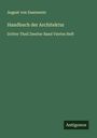 August von Essenwein: Handbuch der Architektur, Buch