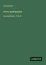 Anonymous: Notes and Queries, Buch