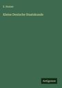 E. Stutzer: Kleine Deutsche Staatskunde, Buch