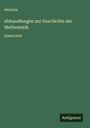 Anonym: Abhandlungen zur Geschichte der Mathematik, Buch