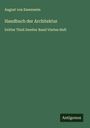 August von Essenwein: Handbuch der Architektur, Buch