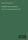 August von Essenwein: Handbuch der Architektur, Buch