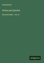 Anonymous: Notes and Queries, Buch