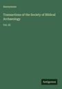 Anonymous: Transactions of the Society of Biblical Archaeology, Buch