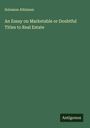 Solomon Atkinson: An Essay on Marketable or Doubtful Titles to Real Estate, Buch