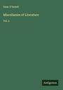 Isaac D'Israeli: Miscellanies of Literature, Buch