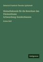 Heinrich Friedrich Theodor Apfelstedt: Heimathskunde für die Bewohner des Fürstenthums Schwarzburg-Sondershausen, Buch