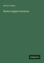Henry H. Breen: Modern English Literature, Buch