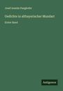 Josef Anselm Pangkofer: Gedichte in altbayerischer Mundart, Buch