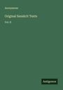 Anonymous: Original Sanskrit Texts, Buch