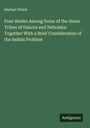 Herbert Welsh: Four Weeks Among Some of the Sioux Tribes of Dakota and Nebraska: Together With a Brief Consideration of the Indian Problem, Buch