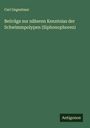 Carl Gegenbaur: Beiträge zur näheren Kenntniss der Schwimmpolypen (Siphonophoren), Buch