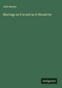 John Bayley: Marriage as it is and as it Should be, Buch