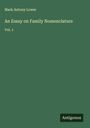 Mark Antony Lower: An Essay on Family Nomenclature, Buch