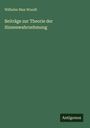Wilhelm Max Wundt: Beiträge zur Theorie der Sinneswahrnehmung, Buch