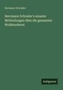 Titel: "Hermann Schrader's neueste Mittheilungen über die gesammte Wolldruckerei". Grüner Hintergrund, unten kleines "Antigonos" Logo.