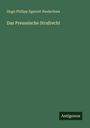Grüner Hintergrund, Text: "Hugo Philipp Egmont Haelschner", "Das Preussische Strafrecht". Unten rechts: "Antigonos".