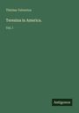 „Teresina in America. Vol. I“ unter dem Namen „Thérèse Yelverton“. Unten rechts „Antigonos“. Grüner Hintergrund.