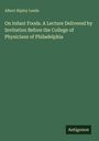 Weißer Text auf grünem Hintergrund: "Albert Ripley Leeds. On Infant Foods. A Lecture...Philadelphia". Unten steht "Antigonos".