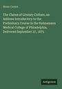 Text: "Hiram Corson - The Claims of Literary Culture,..." Grün hinterlegtes Cover mit weißem Titeltext, unten "Antigonos".