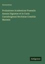 Text: "Prolusiones Academicae... Marimis." Oben "Anonymous", unten rechts "Antigonos". Schlichter, grüner Hintergrund.