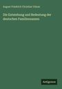 „Die Entstehung und Bedeutung der deutschen Familiennamen“ von August Friedrich Christian Vilmar. Unten rechts steht "Antigonos". Der Hintergrund ist dunkelgrün.