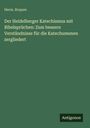 Text oben: "Herm. Roques". Texte: "Der Heidelberger Katechismus mit Bibelsprüchen...", unten: "Antigonos".  Grüner Hintergrund.