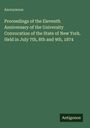 Text: "Proceedings of the Eleventh Anniversary...New York. Held in July 7th, 8th and 9th, 1874." Grüner Hintergrund, unten Logo "Antigonos".
