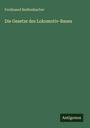 Buchtitel: "Die Gesetze des Lokomotiv-Baues" von Ferdinand Redtenbacher, grüner Hintergrund. Unten rechts "Antigonos".