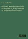 Der Titel lautet: "Grammatik des neutestamentlichen Sprachidioms: als sichere Grundlage der neutestamentlichen Exegese". Unten rechts steht "Antigonos". Der Hintergrund ist dunkelgrün.