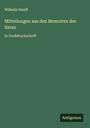 Wilhelm Hauff: Mitteilungen aus den Memoiren des Satan, Buch