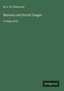 M. E. W. Sherwood: Manners and Social Usages, Buch