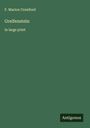 F. Marion Crawford: Greifenstein, Buch